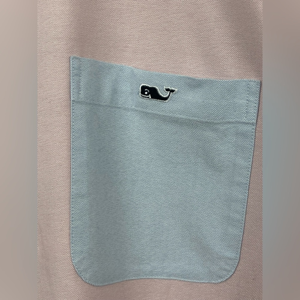 Vineyard Vines Slim Fit Tucker Shirt Mixed Media Whale Cotton Blend Mens Large View 4